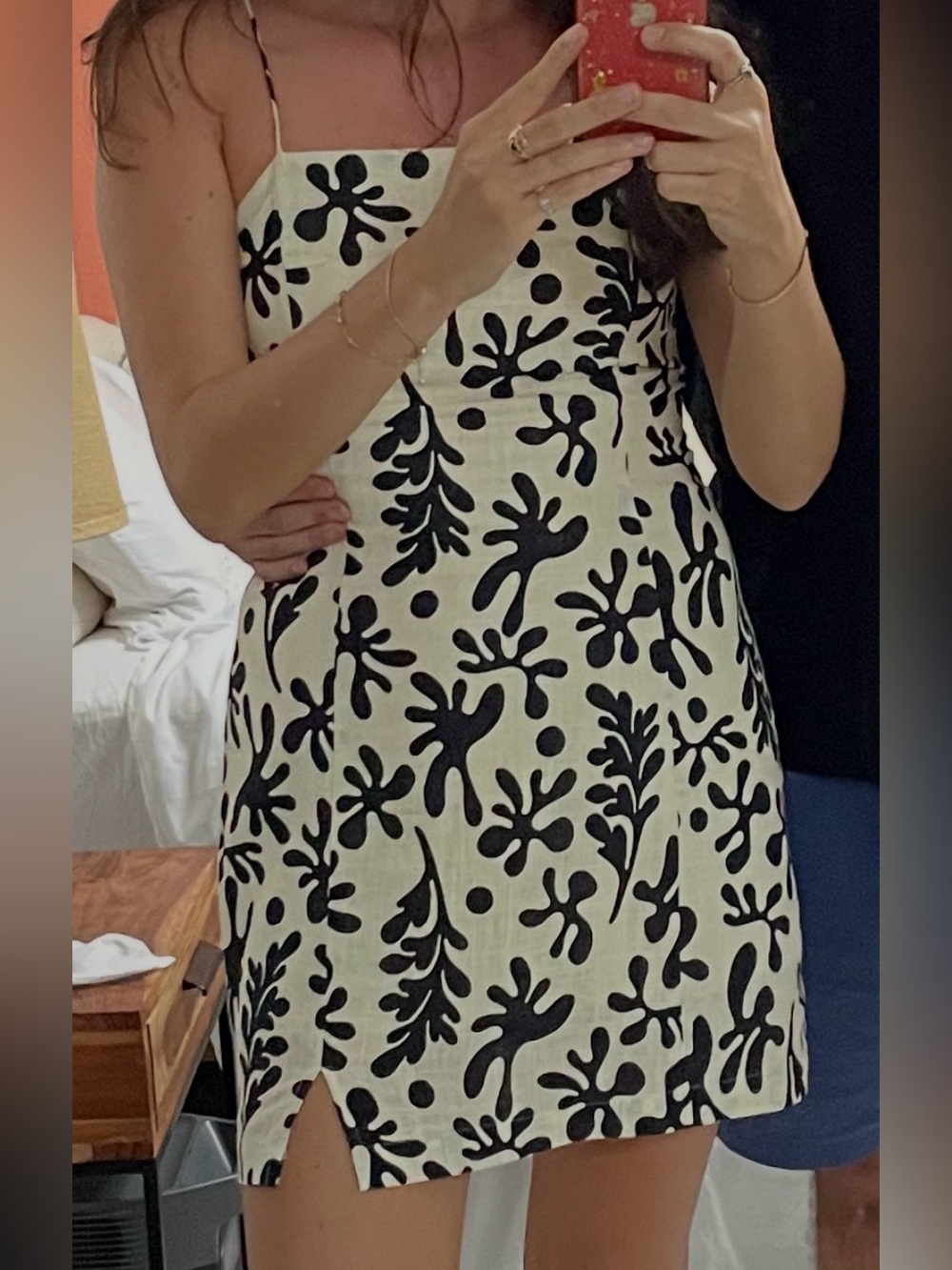 Lost + Wander - Cream and Black Mini Dress